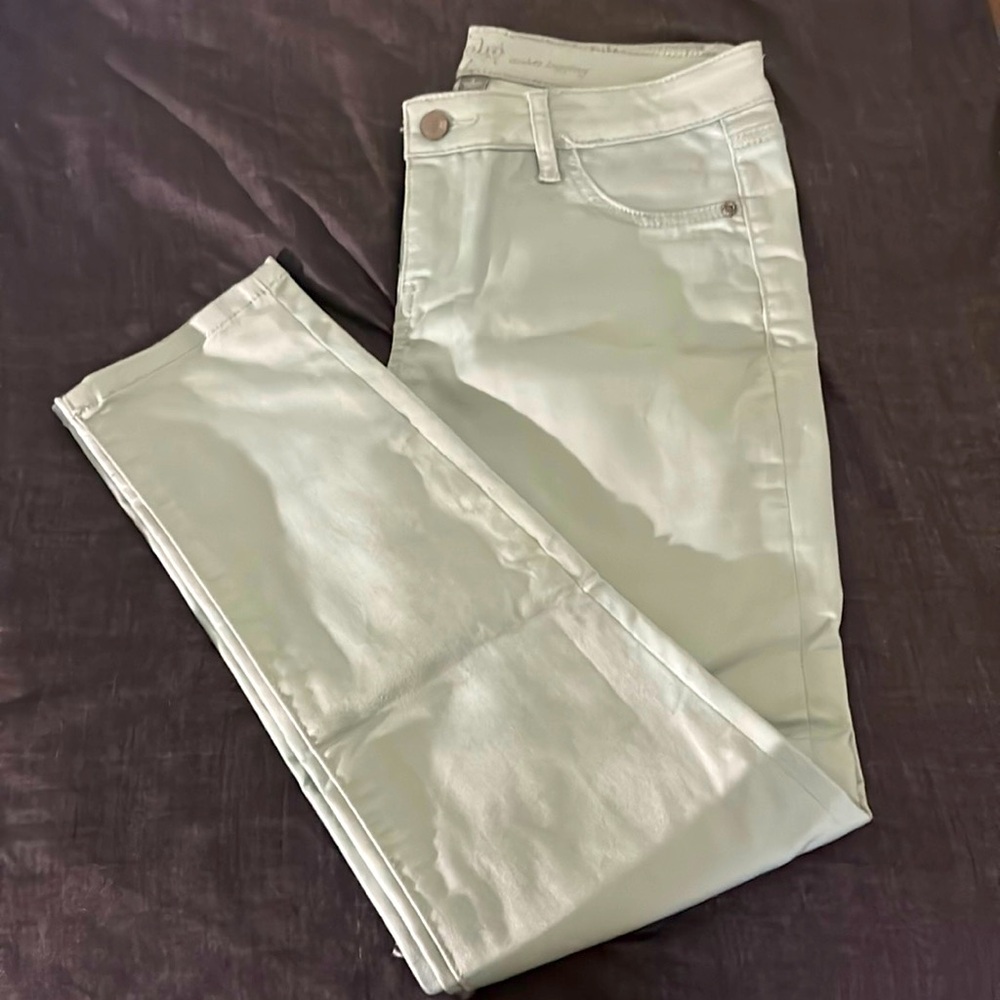 Legging pants, green, 63% cotton, 33 polyester, 4% Spandex